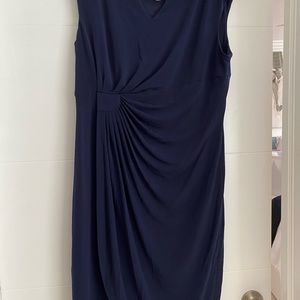Navy blue evening dress.